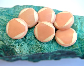 6 Antique vintage plastic buttons white and light pink RARE, select size and quantity