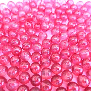 30 Czech glass beads, translucent pink shade Czech beads 8mm