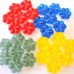 6 Flower beads, Czech glass flower beads 17mm, high quality elegant artisian Bohemian DIY jewelry making beads-select color