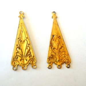 6 Vintage metal dangling beads jewelry finding 35mmx14mm, pendant too!