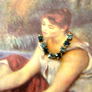 18 inches Vintage Swarovski chain, strass rhinestone chain, Swarovski crystals embedded in brass setting-Swc92