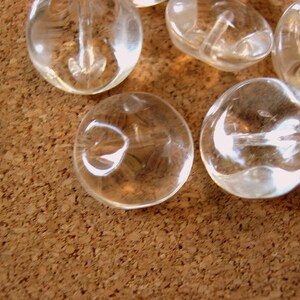 10 Buttons, clear glass buttons, translucent, 14mm, GREAT FOR CHILDREN image 3