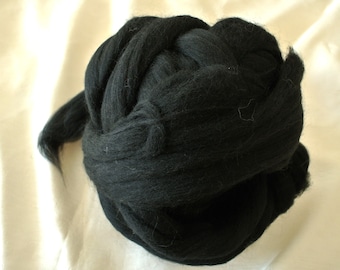 Merino wool roving, black wool high quality 28 micron made in Italy-pick up amount