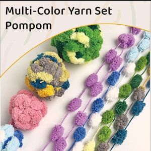 Pom-Pom Yarn: 100g Fluffy Crochet Yarn for Baby Blankets