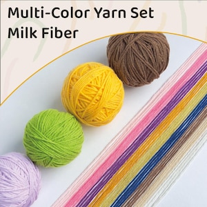 Milk cotton yarn - Soft 4-ply crochet thread 50 grams per package | Multiple colors available | Suitable for making DIY dolls