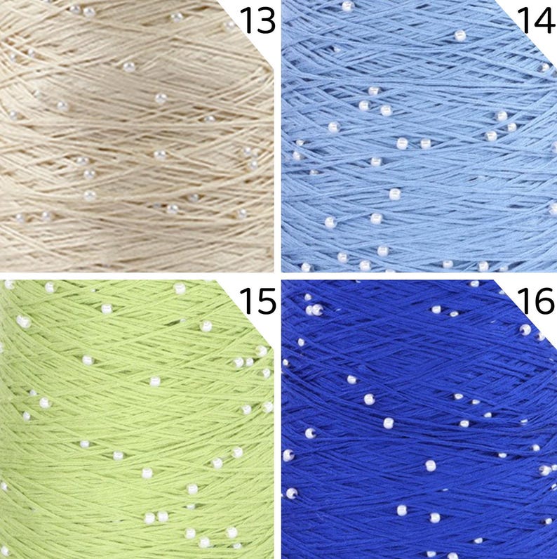 Hilo de algodón mercerizado perlado: hilo fino para crochet, ideal para tejer ropa, chales y gorros. imagen 3