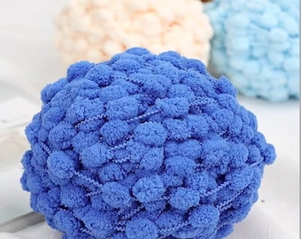 Kleiner Pom-Pom-Garn - DIY-Strickkissen, Matten, Klimadecken