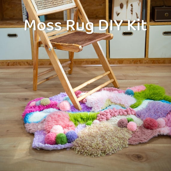 Tufted 3D Moss Rug DIY Kit: Handmade Rug Materials Bag Valentine's Day Gift