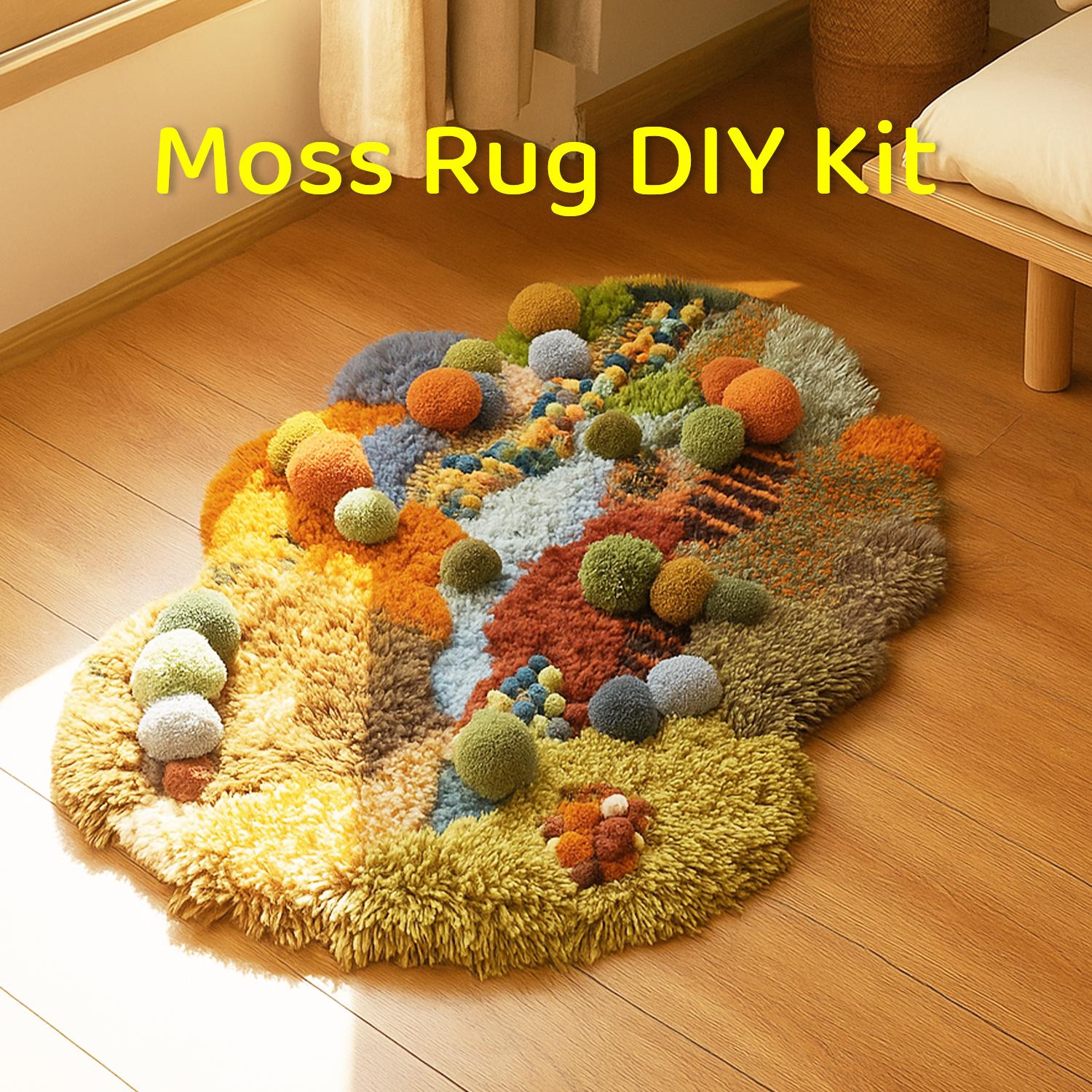 Tufted 3D Moss Rug DIY Kit: Handmade Oasis Rug Materials Bag - Etsy