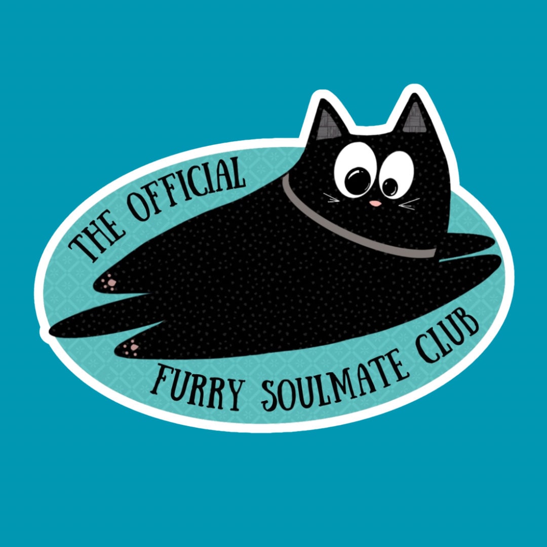 Furry Soulmate Club Cat Vinyl Sticker - Etsy