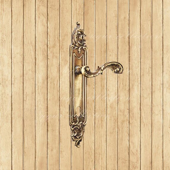 Brass Casting Door Handle Set, Decorative, Vintage