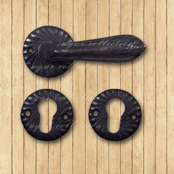 Brass Casting Door Handle Set, Decorative, Vintage
