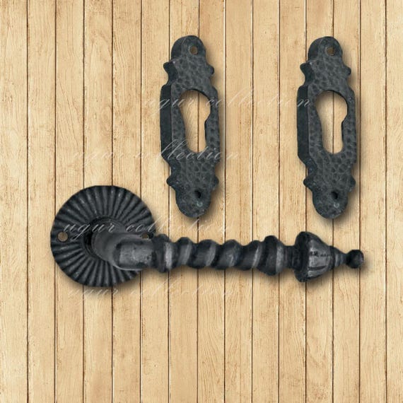 Brass Casting Door Handle Set, Decorative, Vintage