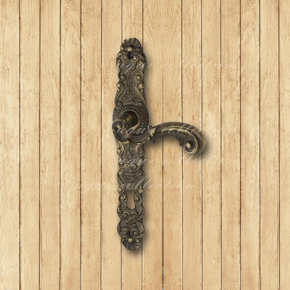 Brass Casting Door Handle Set, Decorative, Vintage