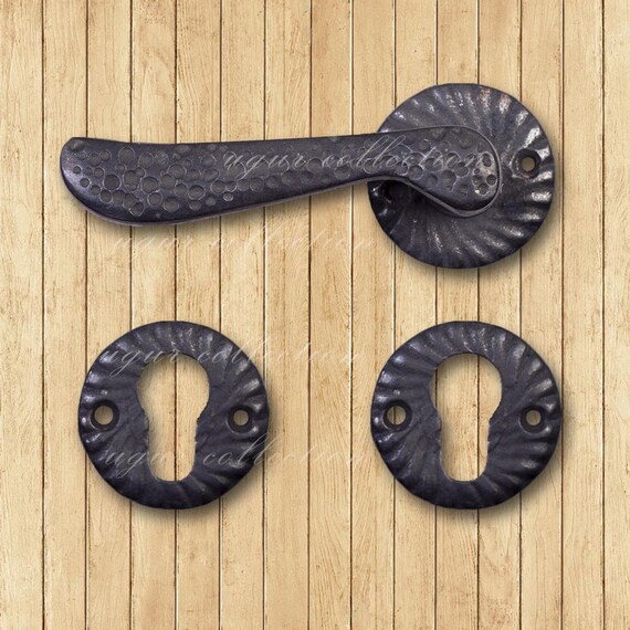 Brass Casting Door Handle Set, Decorative, Vintage