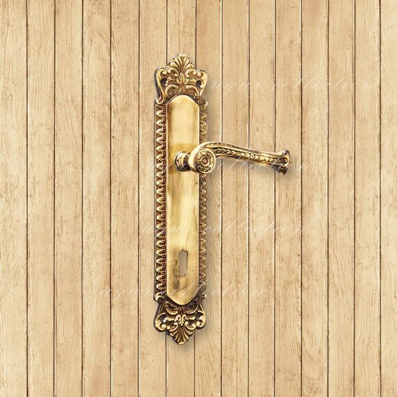 Brass Casting Door Handle Set, Decorative, Vintage