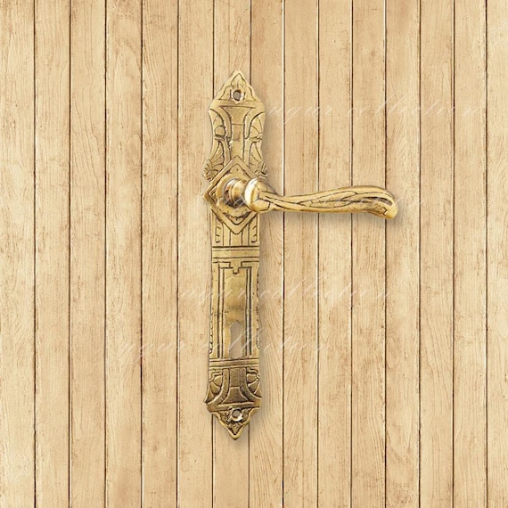 Brass Casting Door Handle Set, Decorative, Vintage