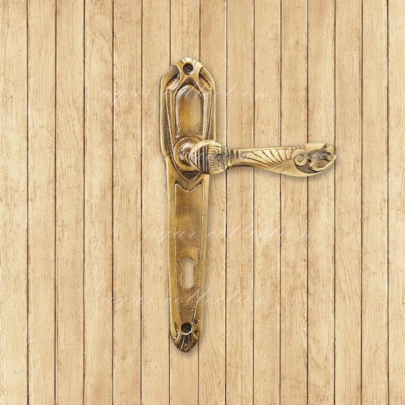 Brass Casting Door Handle Set, Decorative, Vintage