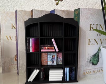 3D Gedrucktes Vintage Mini Bücherregal: Miniatur Bücherregal für Mini Bücher