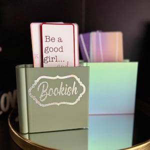 Porta-marcadores em formato de livro impresso em 3D | Booktok | Decoração de estante | Organizador de marcadores | Presente literário | Amante de livros | Decoração de estante