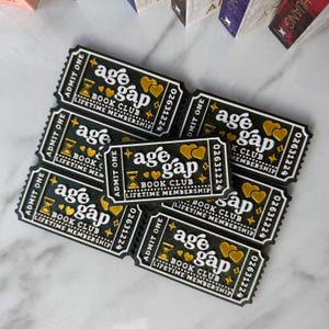 Ticketbord boekenclub Age Gap | Bibliotheekbord | 3D-geprint boekenplankdecor