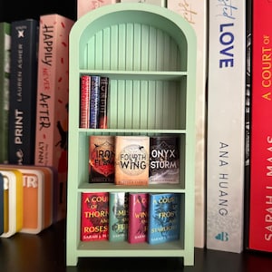 3D Printed Mini Bookshelf for Mini Books | Book Organiser | Bookshelf Decor | Bookish Gift | Booklover | Digital Book | Miniature Bookcase