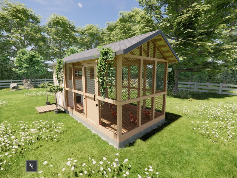 Modern Chicken Coop Plans DIY Chicken Coop Build Plans Chicken Run ...