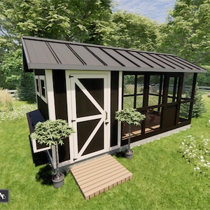 Modern Chicken Coop Plans DIY Chicken Coop Build Plans Chicken Run Plans Easy Chicken Coops Shed Plans Walk in Coop Plans Chicken tractor