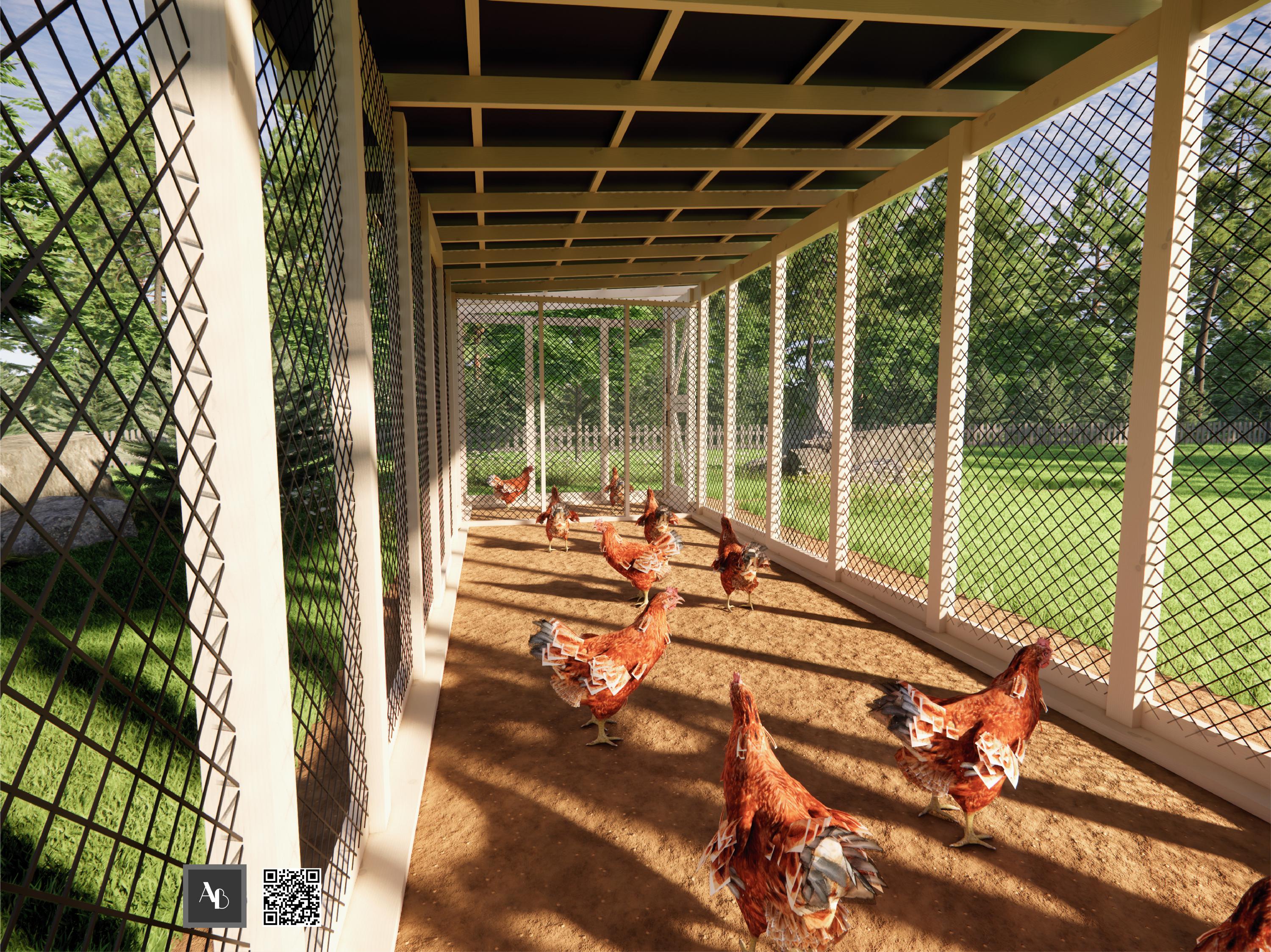 8x24 Chicken Run Coop Plans With Roof DIY Walk in Enclosure Walk in ...