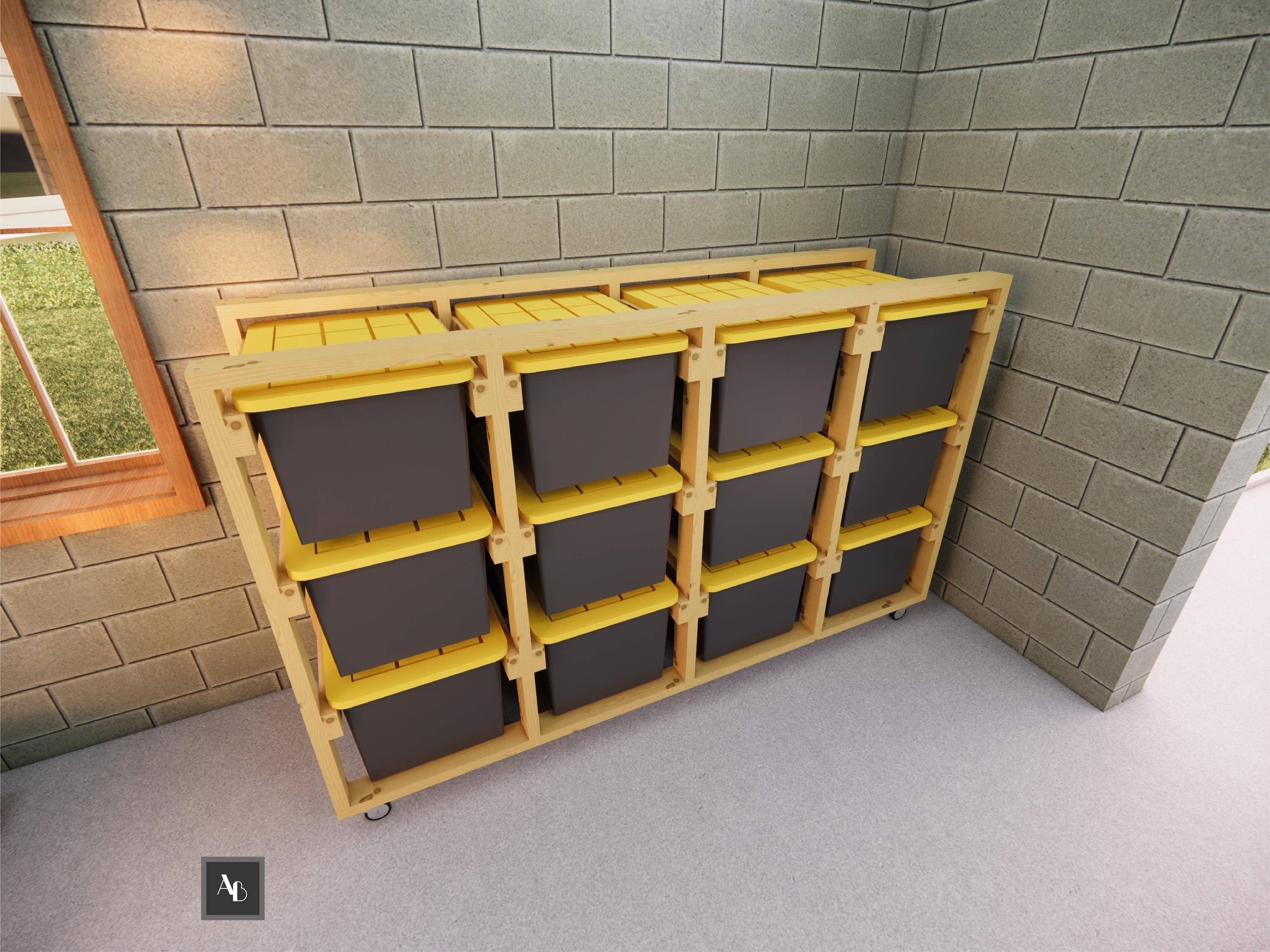 DIY 4x3 Tote Rack Plans Tote Rack Calculator Tote Rack Storage Plan ...
