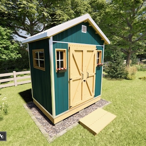 6x8 Tiny house plan Garden shed plan Shed plan House plans Shed kit Garden Decor Storage plans Building plans DIY plan Shedplan Shed-plans