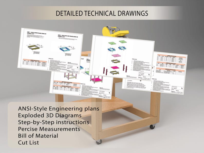 Mobile Miter Saw Station Plans | Modular Rolling Tool Workbench ...