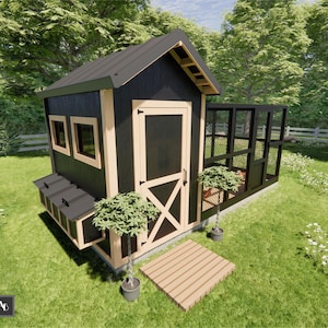 Chicken Coop Plans for 15 chickens Modern Chicken Coop DIY Chicken Coop plans Duck Coop plans Hen House plans Chicne Coop PDF downloadable