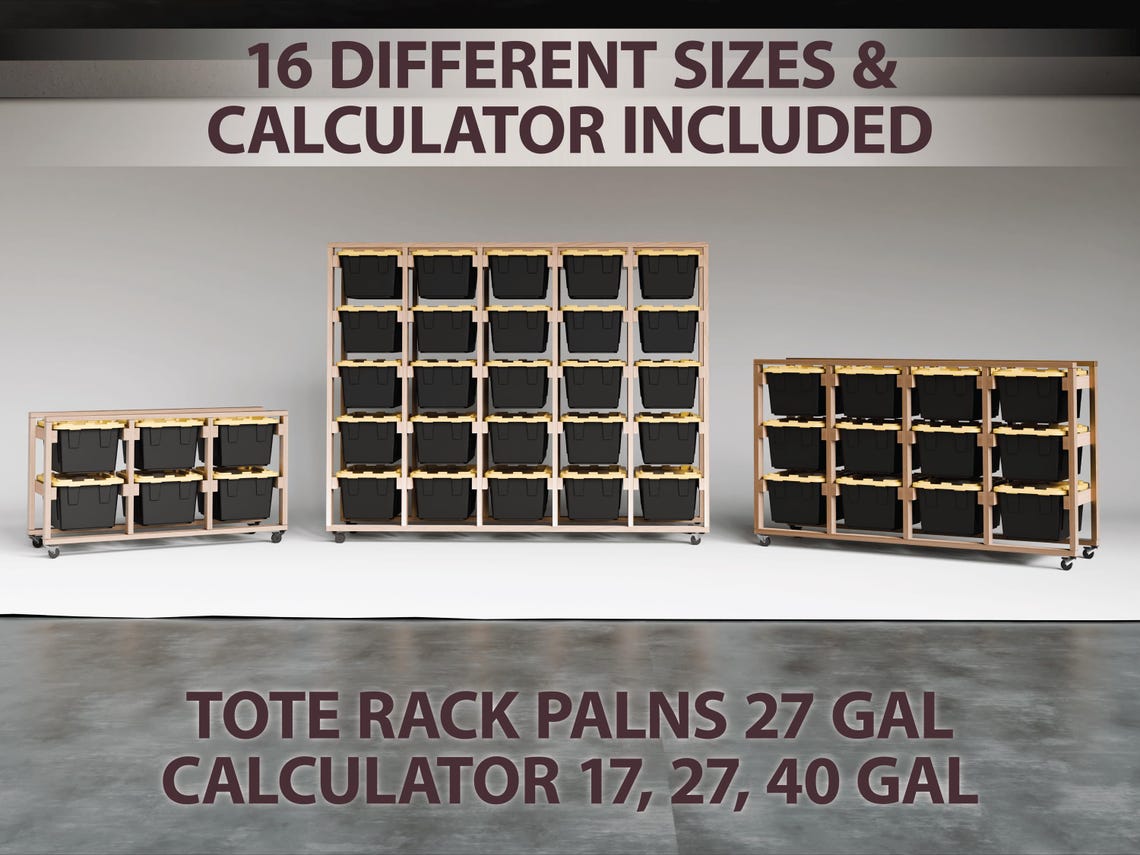 Hdx Storage Rack Diy HDX 27 Gallon Tote Rack Plans PDF | DIY Garage Storage Organizer | Step ...
