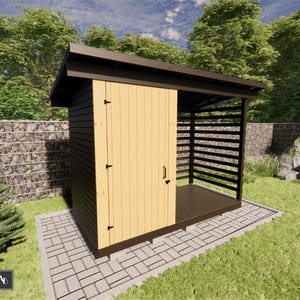 DIY Firewood Shed Plans: Modern Garden Storage (6x12) (PDF Download)