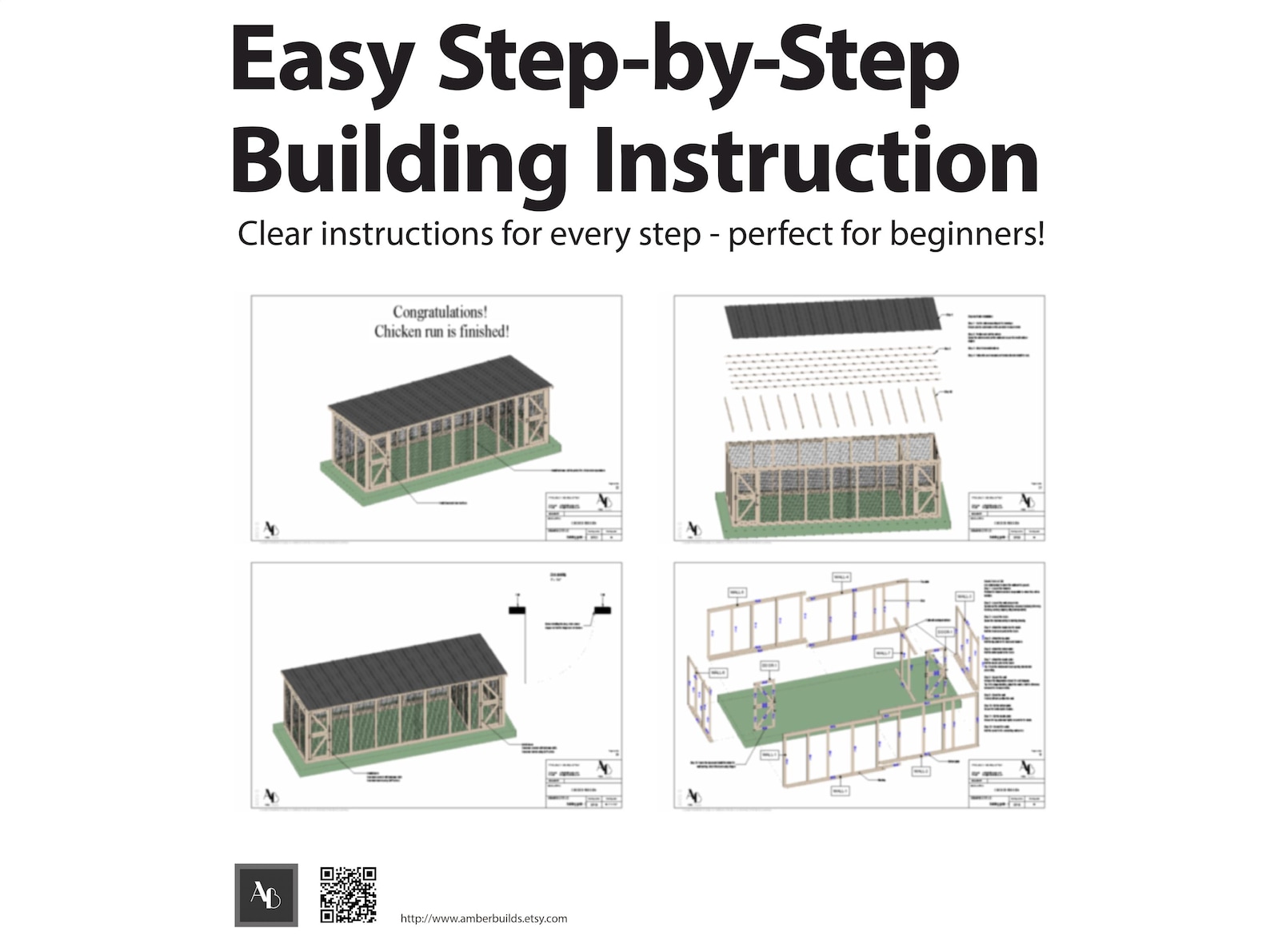 8x24 Chicken Run Coop Plans With Roof DIY Walk in Enclosure Walk in ...