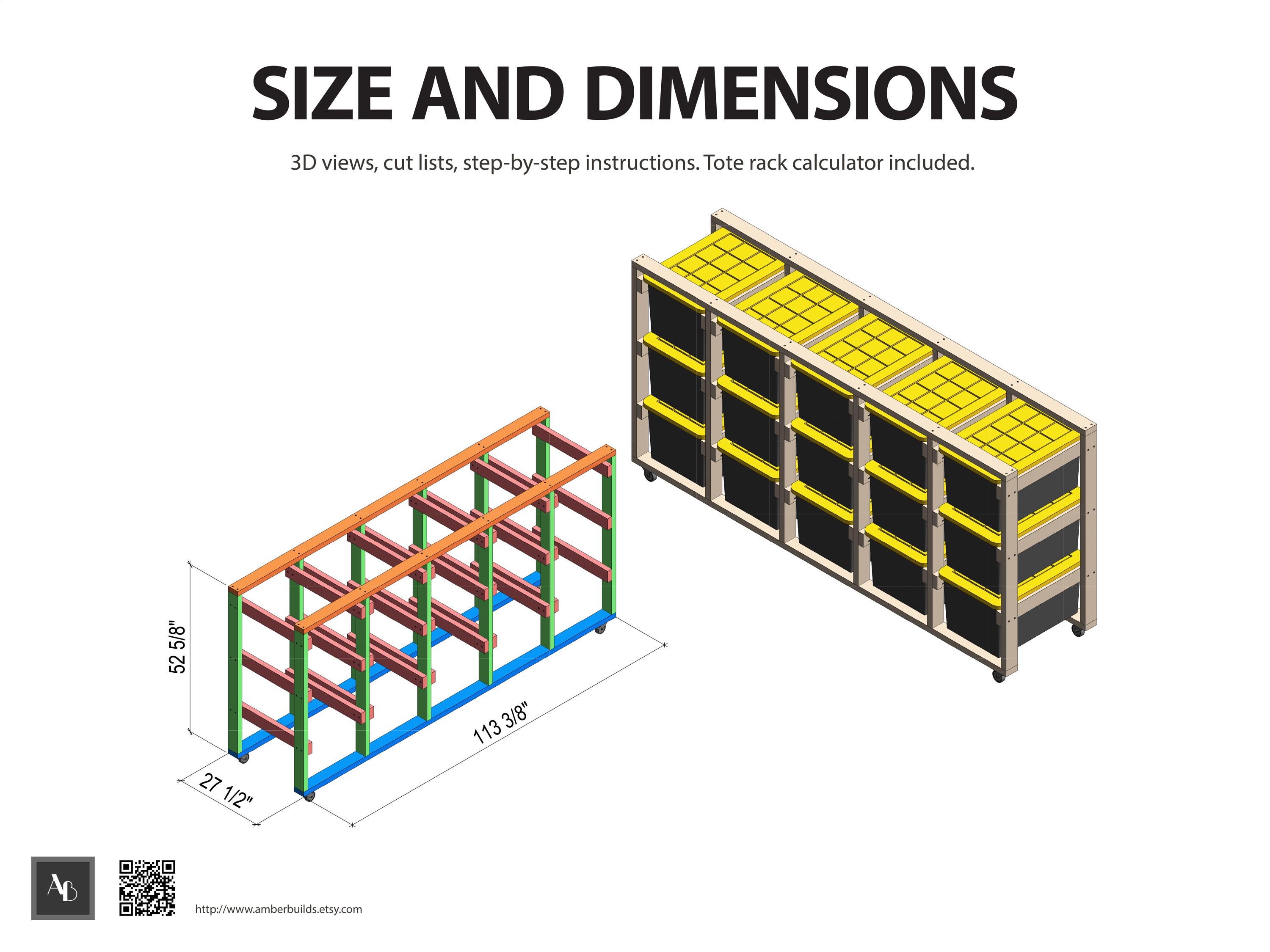 5x3 Rack DIY 5x3 Tote Rack Plans Tote Rack Calculator Tote Rack Storage Plan ...