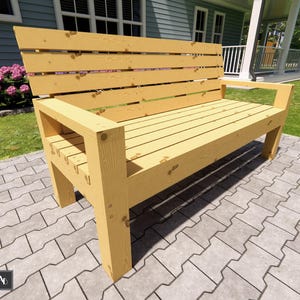 DIY Garden Bench Plans Garden bench plan Woodworking plans DIY plans DIY build plans Easy diy plan Wood plans diy garden plans