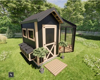 DIY Chicken Coop plans Chicken run plans Chicken enclosure plans Duck coop plans Walk-in Chicken Coop Plans (PDF Download)
