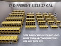 DIY Tote Rack Plans 27 Gallon Tote Rack Plans Tote Rack Storage Plan Garage Storage Organizer Tote Garage Storage plan Tote Rack Calculator