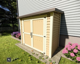 Printable DIY Garden Shed Building Plans PDF | Easy Outdoor Wood Shed Blueprint for Storage | Detailed Construction Guide