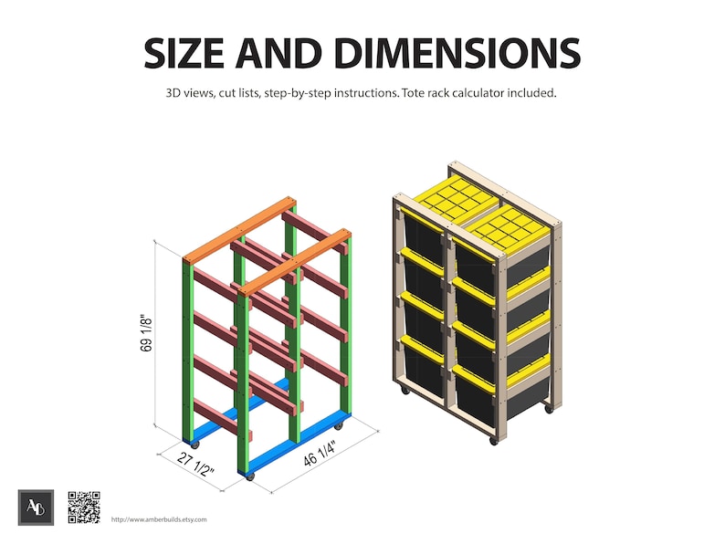 Storage Container Rack 2x4 DIY 2x4 Tote Rack Plans Tote Rack Calculator Tote Rack Storage Plan ...