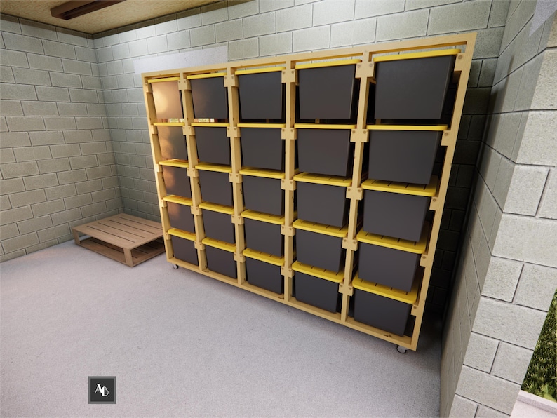 5x5 Tote Rack Plans Diy Storage Tote Plans 27 Gallon Tote Rack Plans ...