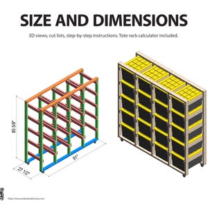 27 Gallon Tote Rack Plans DIY 4x5 Tote Rack Plans Tote Rack Calculator ...