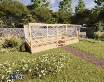 DIY Raised Garden Bed Plan: 18x9 Deer Fence, Backyard Vegetable Garden (PDF Download)