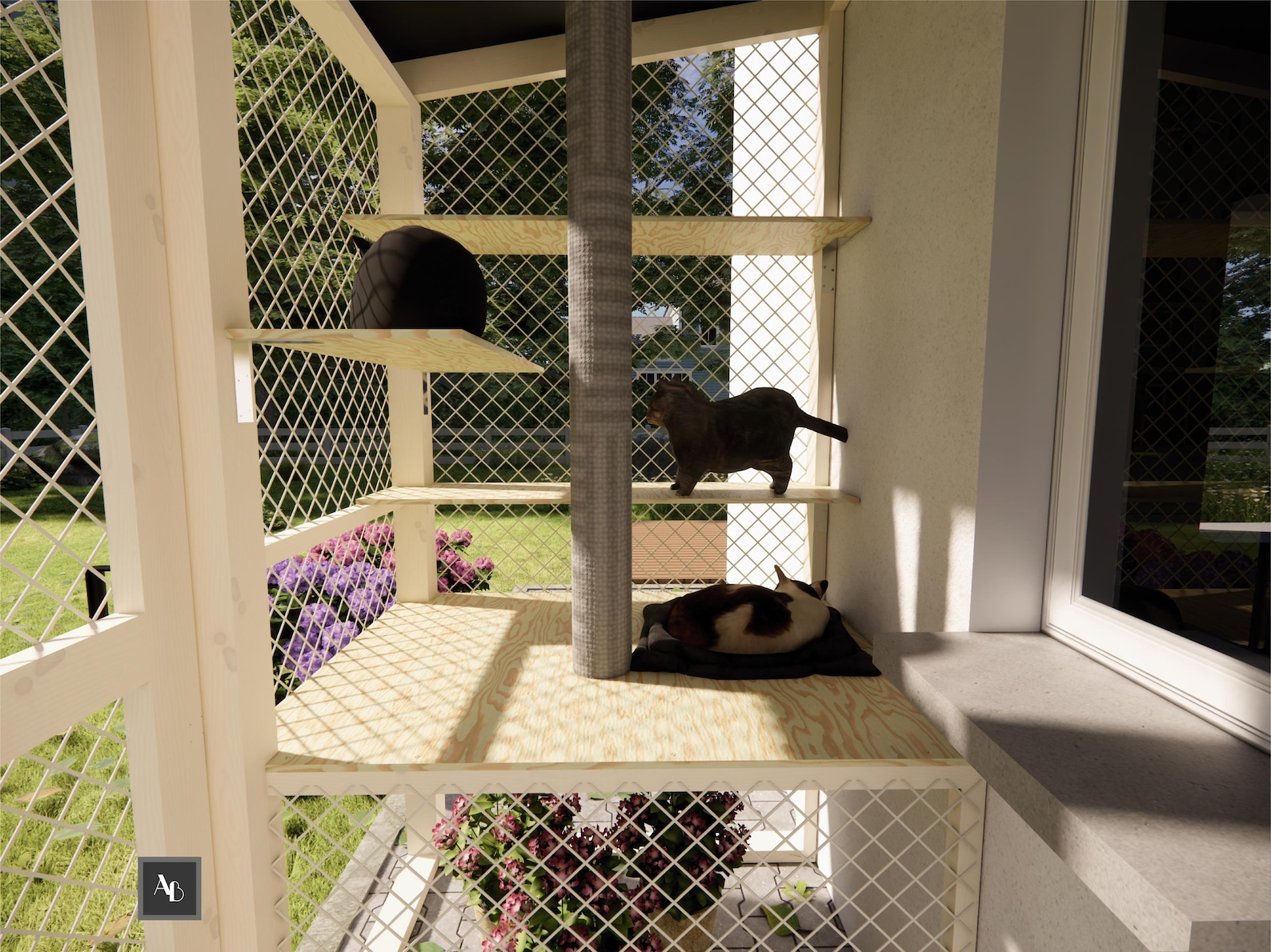 Cat Enclosure Plans | Outdoor Catio Kit for Cats | Catio Outdoor Plans ...