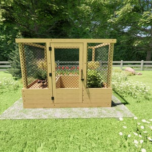 DIY Gartenbeet 200x250 mit Hirschzaun Gartenbeet 200x250 DIY Hinterhofpläne Holzpflanzkasten Gemüsegarten Instant Download DIY Garten