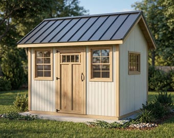 Progetti per casetta da giardino 8x10: ufficio domestico fai da te, officina e ripostiglio (download digitale)