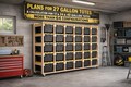 Garage Tote Rack Plans for 27 Gallon Storage Bins | DIY Rolling Storage Shelves | Space Saving Tote Organizer