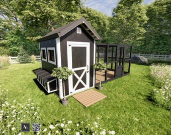 Chicken Coop 8x18 plan Farmhouse Chicken Coop Cheap DIY Chicken Coop with run Easy Chicken Coop Enclosure plans Modern Chicken Coop